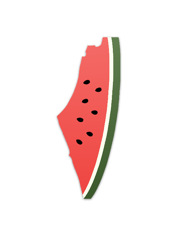 Palestine Watermelon Map Sticker